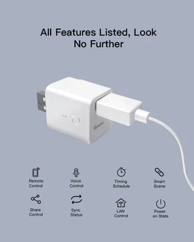 

SONOFF Micro 5V Wireless USB Smart Adaptor Wifi Mini USB Power Adaptor Switch Works eWeLink APP Alexa Google Home