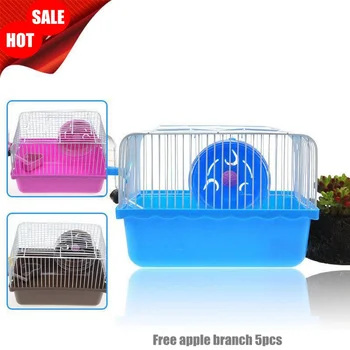 

portable hamster wire cage with feeding watering wheels house hamster out portable cage home