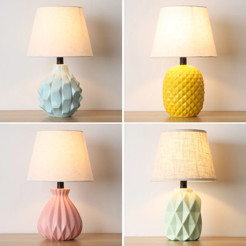 lamparas de mesa sencillas modernas para sala de estar lampara de mesita de noche para dormitorio decoracion de hotel para ninos lamparas de mesa