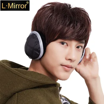 

L.Mirror 1Pcs Unisex Warm Reflective Winter Earmuffs Neck Protection Adjustable Wrap