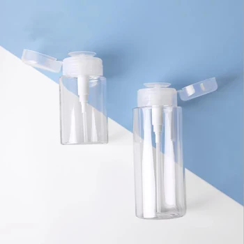 

100ml/150ml /200ml/300ml Empty Bottle Pump Dispenser Plastic Polish Remover Cleaner Portable Makeup Nail Art Manicure Tool