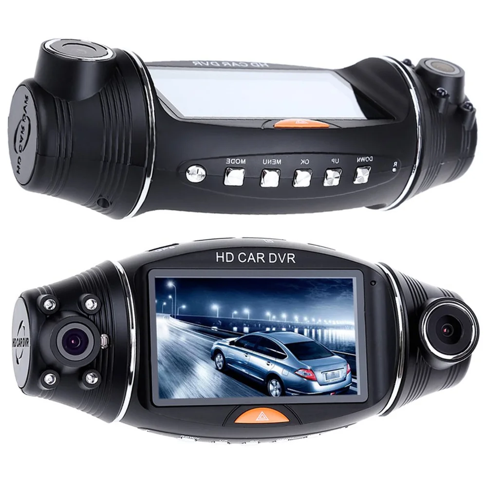 1080P HD двойной объектив 140 видеорегистратор gps Автомобильный видеорегистратор Камера g-сенсор ночное видение видеорегистратор заднего вида