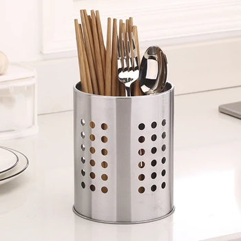 

Stainless Steel Chopsticks Forks Spoon Stand Storage Tableware Holder Kitchen