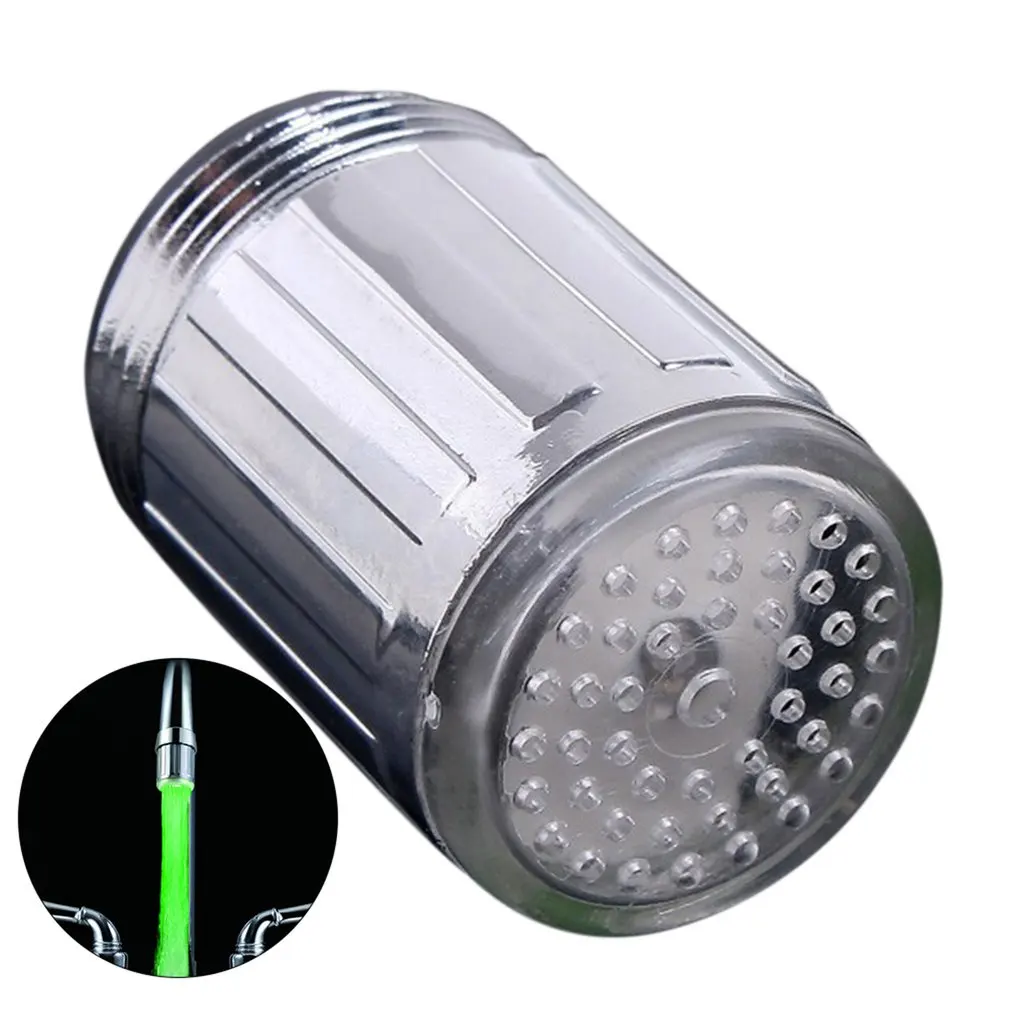 3 Color 7 Colors Changing Glow Light-up LED Kitchen Faucet Shower Tap Novelty Luminous Nozzle Head Light Bathroom | Обустройство дома