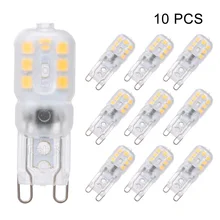 10 шт., галогенный светодиодный светильник G9 40 Вт, лампа, галогенный светильник, лампы G4, основа, прозрачные галогенные вставки, Кристальные лампы высокого качества