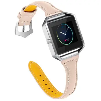 

Watch Band With Frame Case For Fitbit Blaze, Adjustable Leather Wristband Wristwatch Strap Replacement Accessories