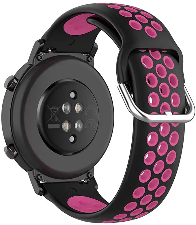 Silicone Smart Watch Strap - Adjustable 20/22mm Band for Enhanced Comfort and Style
