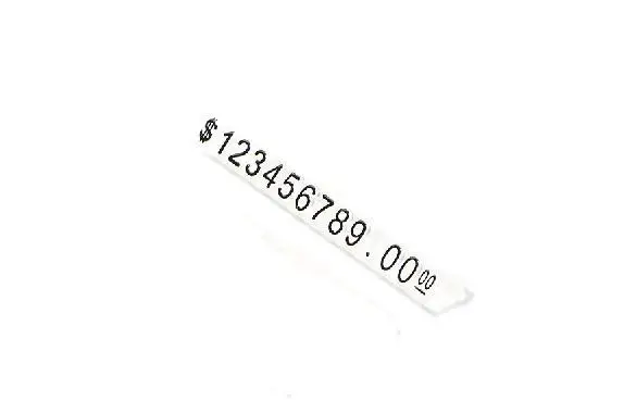 0,5x4,3 см в комплекте мини ювелирные часы одежда прозрачные ценовые метки комбинированный номер, блокирующие палочки 50 шт - Цвет: Dollar C