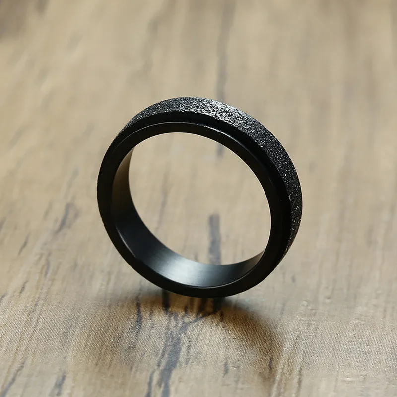 ZORCVENS Punk Vintage Black Luxury Stainless Steel Matte Wedding Engagement Ring for Men Fashion Jewelry finger ring wedding rings stainless steel ring wedding ring