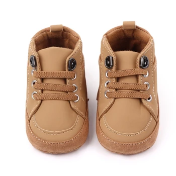

Baby Boy Spring Autumn Solid Color Casual Shoes Kids High-top Soft Bottom Anti-slip Toddler Shoes Soft Bottom Shoes Baby Shoes