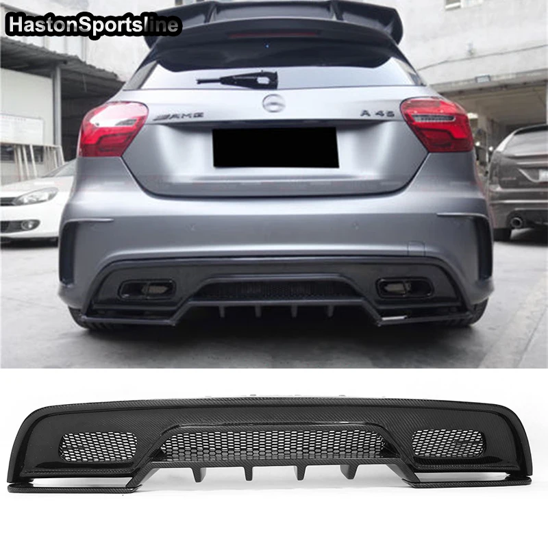 A45 задний диффузор Спойлеры из углеродного волокна для Mercedes Benz W176 A45 бампер AMG 2013