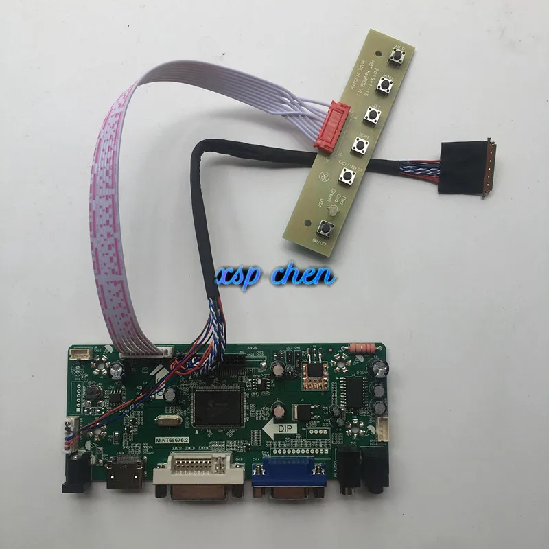 Плата контроллера + DC 12 В 3A набор адаптеров питания для LP156WH2 LP156WH4 HDMI DVI VGA