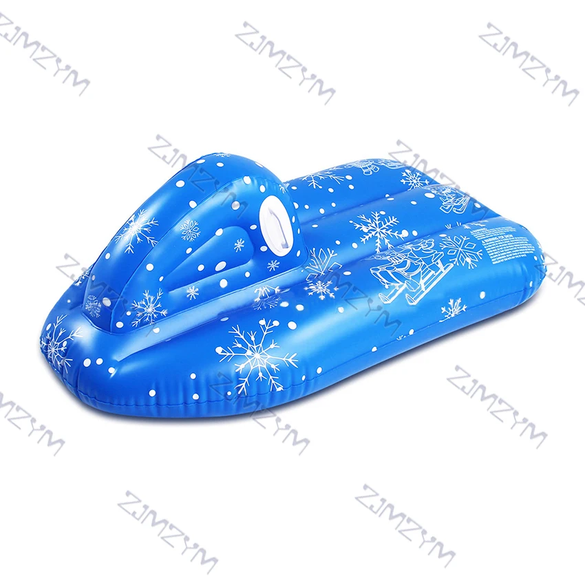 Inflatable Snow Tube Floated Skiing Board Winter Skating Sled Boat Ski Circle with Handle Winter Snow Toy Skiing Accessories