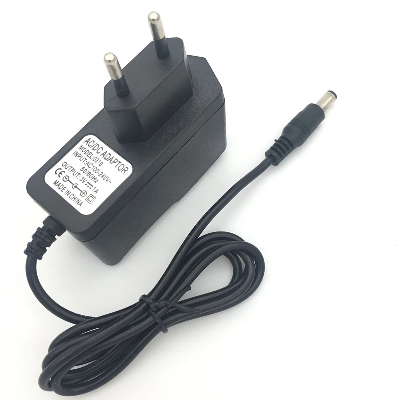 Комплект из 2 предметов, 3V 1A 1000mA AC 100 V-240 V преобразователь Мощность адаптер Зарядное устройство переменного тока в постоянный 3V1 в Мощность питания ЕС США штекер постоянного тока 5,5 мм x 2,5/2,1 мм