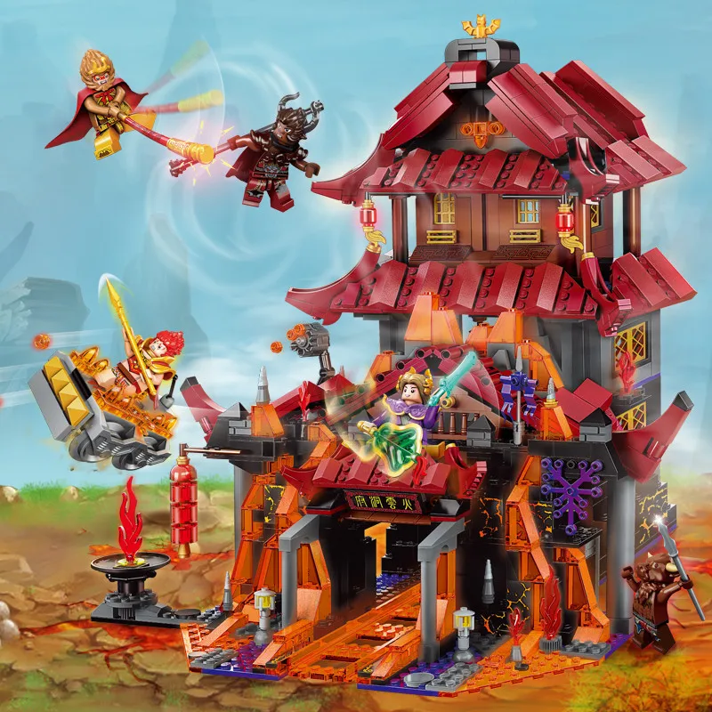 

ENLIGHTEN 3807 Westward Journey wu kong chuan Series Guild Wars REDKIDS Small Particles Assembled Educational DIY Building Block