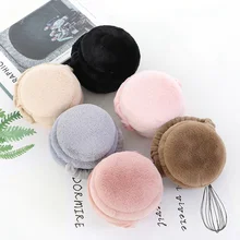 Модные милые радужные наушники женские новые имитирующие кроличью шерсть теплые аксессуары осень зима высокое качество плюшевые наушники