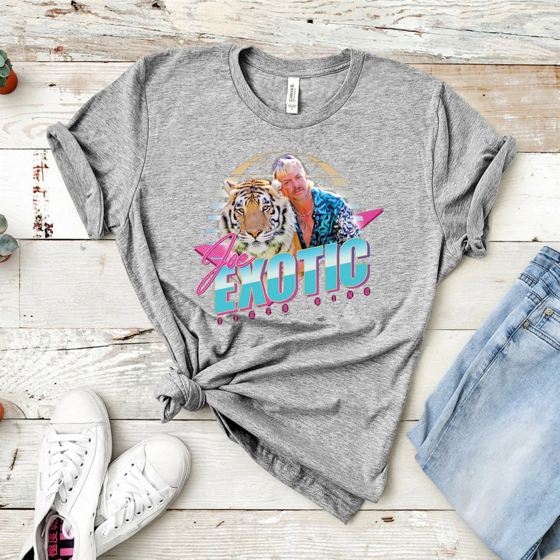 New Tiger King T-shirt Joe Exotic 80's Shirt Funny Tiger Graphic Tee USA Retro TV Show Tees 4