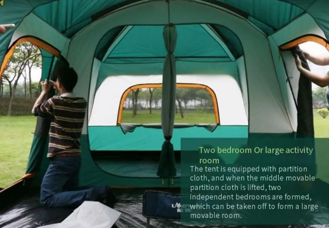 Camel наружная двухспальная, одноместная палатка для спальни, 8 человек, 10 человек, 12 человек, многоместная палатка для кемпинга, антиштормовая палатка для кемпинга
