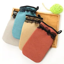 2 шт. перчатки для душа и ванной отшелушивающая моющая кожа спа массаж для тела для душа щетка для чистки OA66