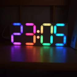 Grand Tube numérique multicolore RGB arc en ciel, Kit électronique d'horloge, DIY, DS3231 