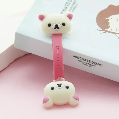 White 3 pcs 3 шт., милый мультяшный usb-кабель для мобильного телефона, устройство для сматывания кабеля, кабель управления, защитная крышка, кабель для наушников, линия намотки, зажим для сумки - Цвет: White 3 pcs