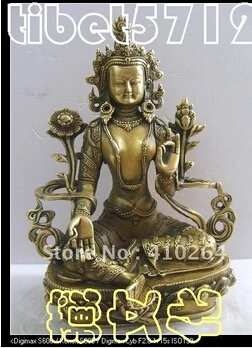 

TIBETAN NEPAL BUDDHIST BRONZE SYAMA GREEN TARA BUDDHA STATUE WITH NICE GIFT IN