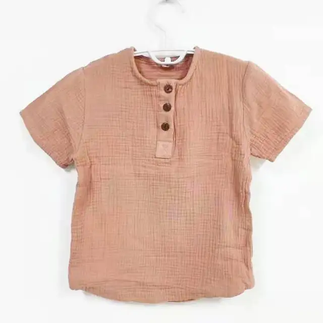 Linen 2021 Cotton Baby Boy Girl Summer T Shirts New Toddler Comfortable Tops Tee Children  5