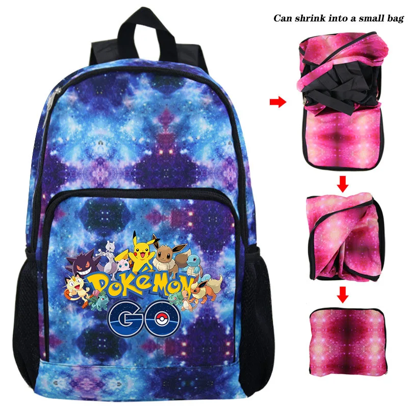 photo colour Большое пространство для мальчиков с героями аниме; рюкзак Pokemon Пикачу принт детская школьная сумка для мальчиков и девочек подросткового возраста школьные ранцы детский рюкзак сумка для книг - Цвет: photo colour
