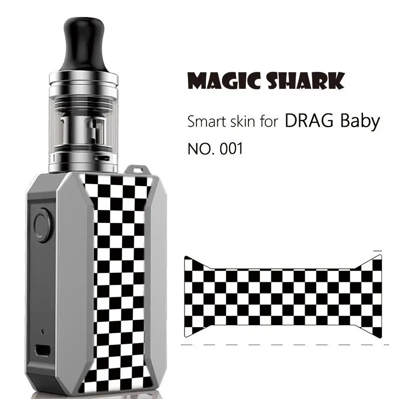 Magic Shark Star Sky Bling Pikachu напольный водонепроницаемый ультратонкий стерео стикер чехол пленка для Voopoo Drag Baby Trio 001-011 - Цвет: 001