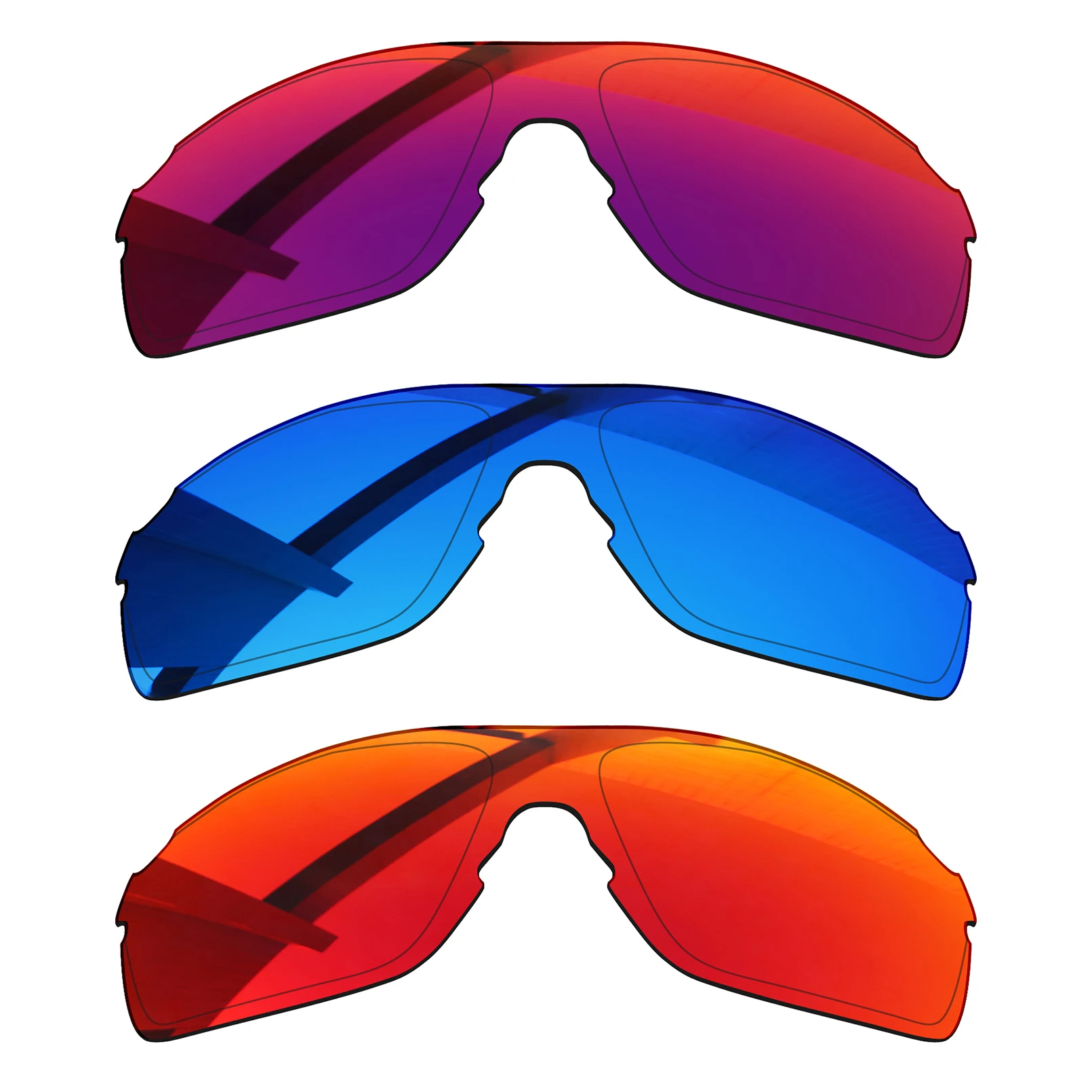 Alphax 3 Pezzi Winter Sky & Agate Red & Wine Red Lenti Di Ricambio Polarizzate Per-Oakley Evzero Pitch Oo9383 Frame