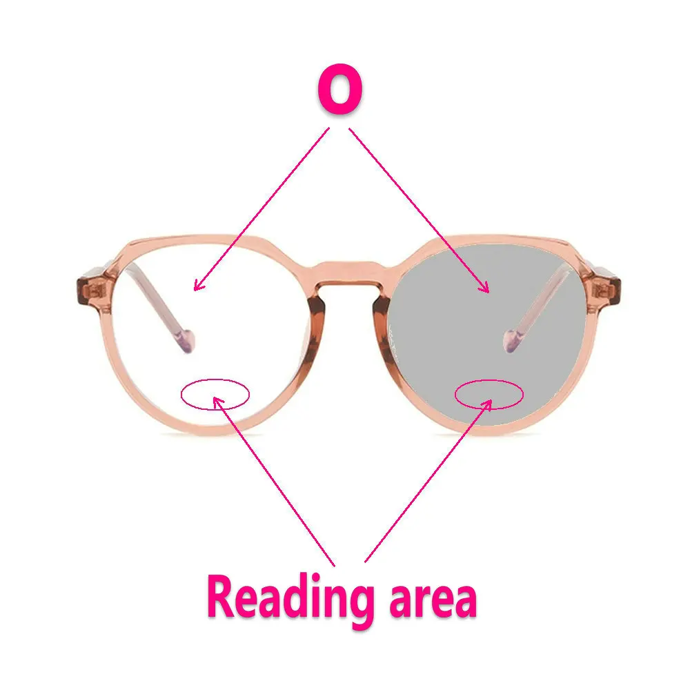 Женские фотохромные многофокальные очки для чтения Большие Кошачьи бифокальные диоптрийные очки для чтения с коробкой NX