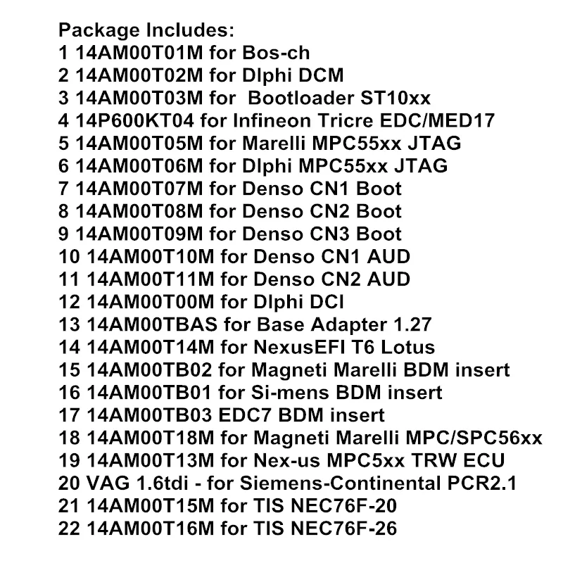 22 шт. BDM Адаптеры ЭБУ рампы для KESS KTAG K TAG/BDM100/CMD100/FGTECH KTM BDM зонд адаптер Светодиодный BDM Рамка ЭБУ программист