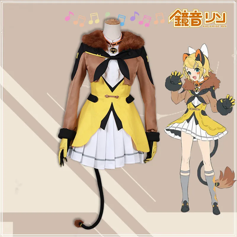 Аниме Vocaloid Kagamine Rin Kagamine Len вечерние Волшебные будущее цирковая форма косплей костюм платье для мужчин и женщин