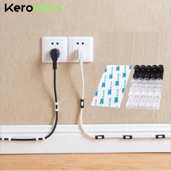 

20PCS Cable Organizer Wire Winder Clip Earphone Cord Holder HDMI Cable Management For iPhone Samsung Xiaomi USB Cable management