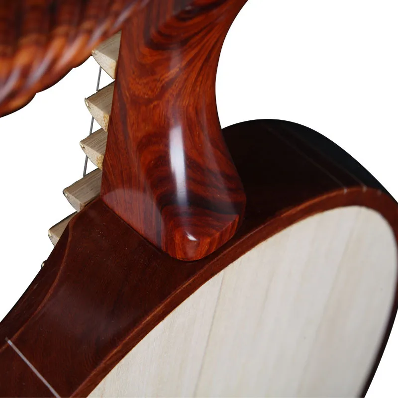 Professional yueqin lute red sandalwood playing folk music, Beijing opera copper playing teaching instruments
