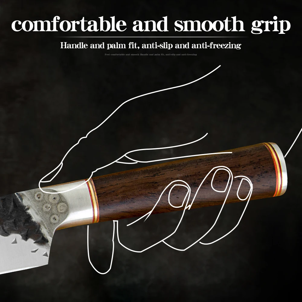 CBXG10421钼钒钢圆形黑檀木柄6.5寸发黑锤纹钢头小切肉刀5cr15英_09