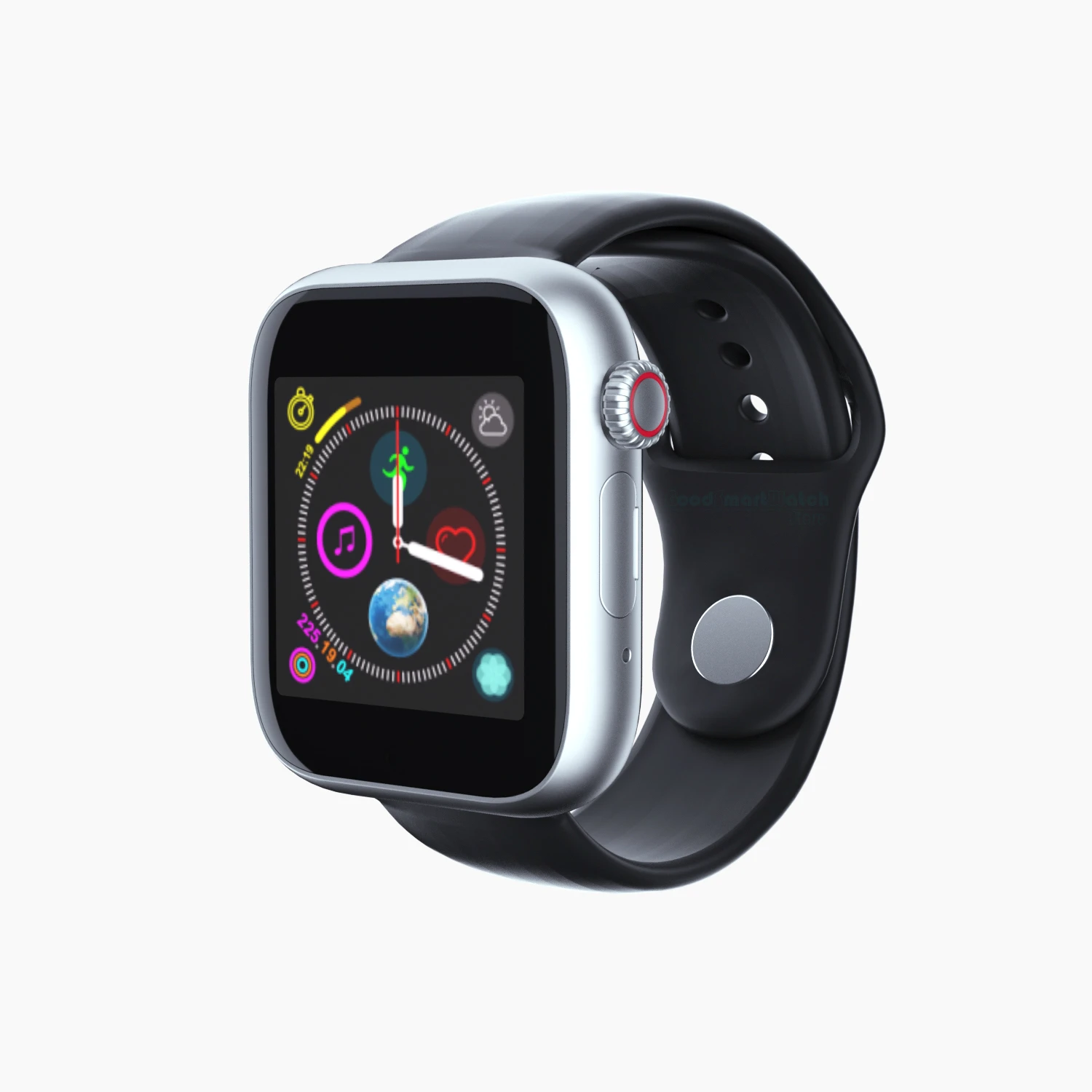 Silve black Apple watch, Android A1, для смартфона, часы для мужчин и женщин, умные часы, Поддержка 2G, SIM, TF карта, с видеопроигрывателем, часы для детей A1, часы - Цвет: Silve black