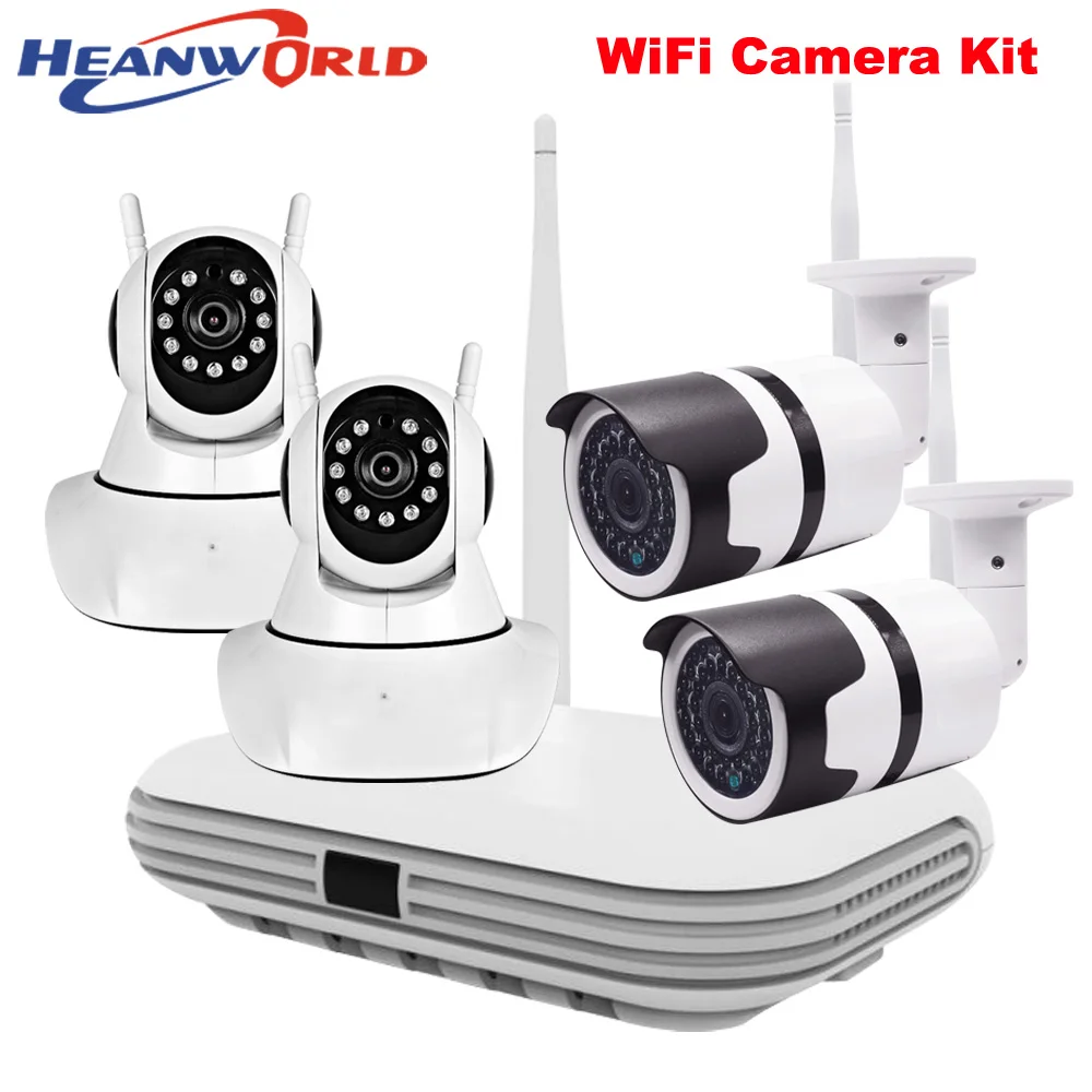 Heanworld WiFi NVR с Wi-Fi камера наружная внутри помещений комплект беспроводная IP 1080P 2MP CCTV