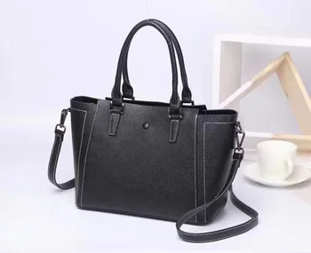 

Leather large-capacity casual solid color ladies handbag