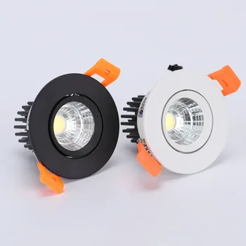 

Round Dimmable Recessed LED Downlights 5W7W9W12W COB LED Ceiling Spot Lights AC110-220V Warm Cold White LED Lamp Indoor Lighting