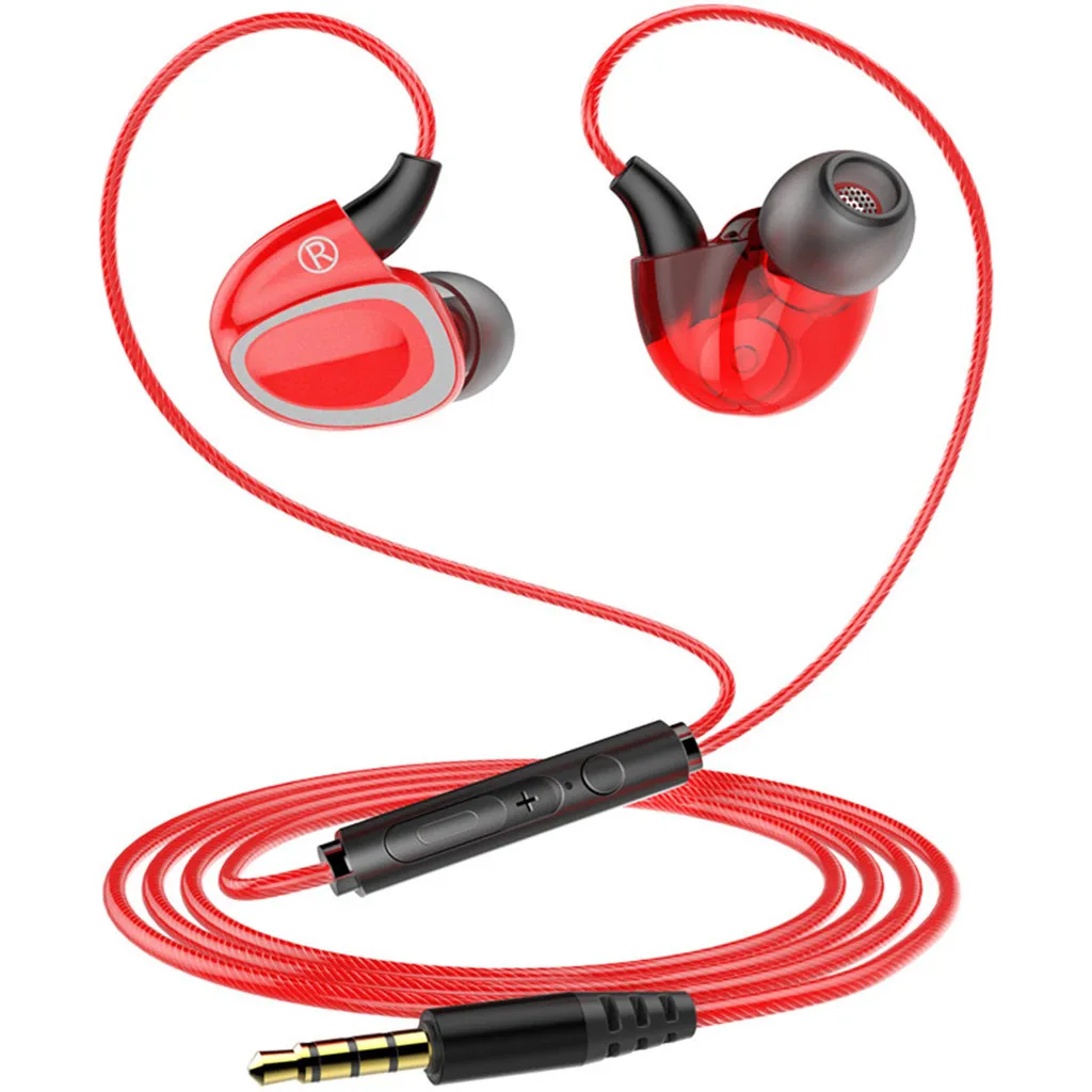 Наушники VOBERRY HIFI InEar двойной динамический наушник стерео Спортивная гарнитура с микрофоном 3,5 мм гарнитура стерео объемный 829#2