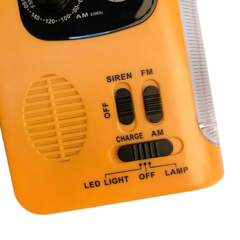 

Outdoor Emergency Hand Crank Solar Dynamo AM/FM Radios Power Bank with LED Lamp