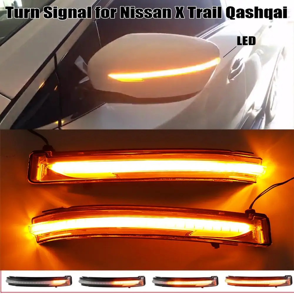  Car LED Turn Signal Light for Nissan X-Trail Rogue Qashqai Murano Navara NP300 Juke Pathfinder Rear - 4000234588420