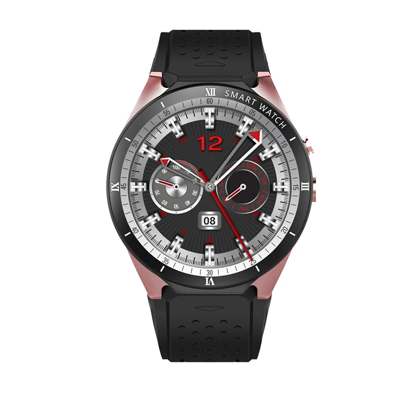 Golden Смарт-часы KW88 Pro Android 7,0 1 Гб+ 16 Гб Bluetooth wifi 3g sim-карта gps Smartwatch 400*400 экран с 2,0 Мп камерой SmartWatch - Цвет: Golden