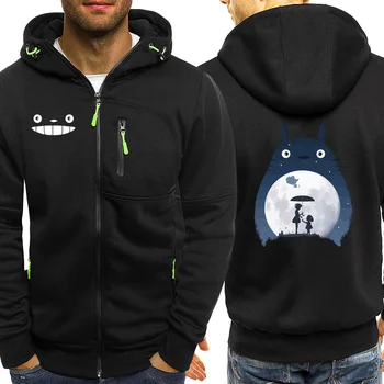 

Vintage Anime Hoodie Men Tonari No Totoro Men Hoodies Sweatshirts Spring Autumn Fleece Warm Coat Harajuku Japanese Streetwear