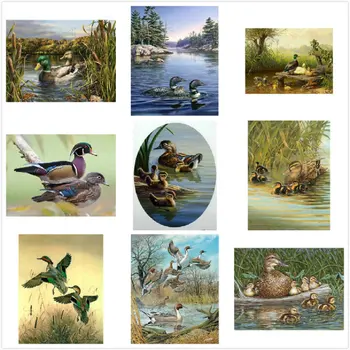 

Needlework 5d diy diamond painting cross stitch kits wild duck Stickers square drill full diamond embroidery pattern home decor