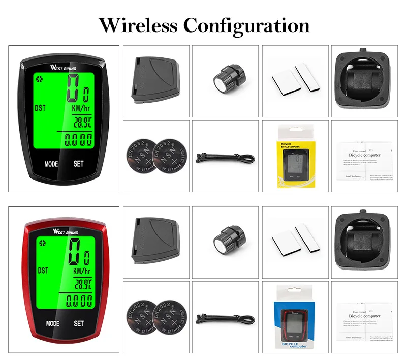 WEST BIKING велосипедный Компьютер Таблица велосипедных кодов беспроводной световой сенсорный экран Водонепроницаемый Спидометр Велосипедное записывающее оборудование
