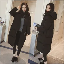 Hooded Ladies Coat Long Coats Parka Oversize Colour Jacket Mid-long Women Winter Thick Jacket Down Jacket Women Winter