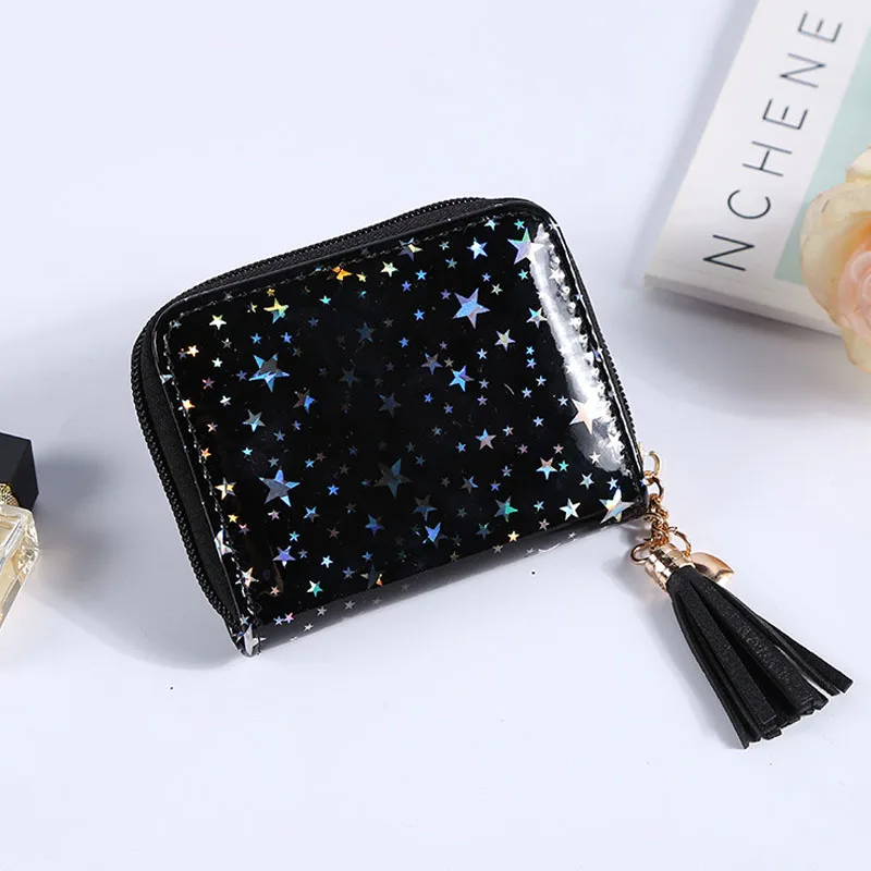 Pu Wallet Women Small Short Wallet Star Print Credit&Bank Card Holder Cute Wallets Zipper Purses Female Coin Purse Money Bag coin purse,women wallet,card wallet,coin wallet,change bag