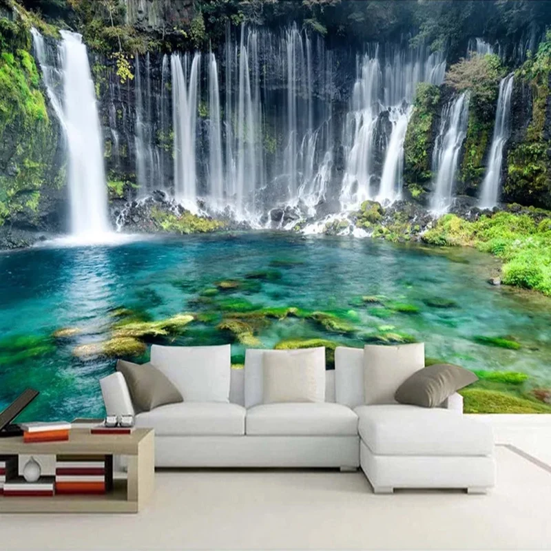 

Drop Shipping Custom 3D Photo Wallpaper Nature Landscape Beautiful Waterfall Large Murals Bedroom Background Wall Mural Pared
